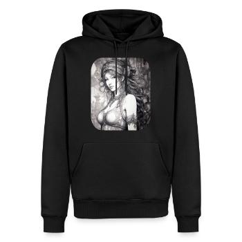 Beauté mystique - Sweat à capuche Premium bio Homme - noir - Devant - Nico (187cm)