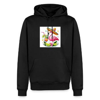 Cinco de Mayo Flamingo - Sweat à capuche Premium bio Homme - noir - Devant - Nico (187cm)