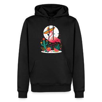 Cinco de Mayo Flamingo - Sweat à capuche Premium bio Homme - noir - Devant - Nico (187cm)