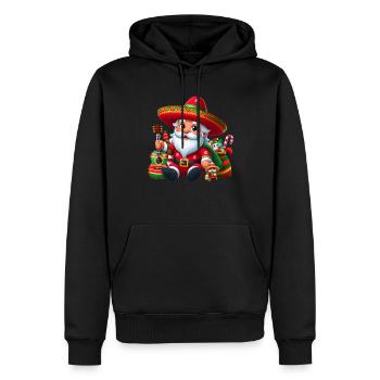 Père Noël du Cinco de Mayo - Sweat à capuche Premium bio Homme - noir - Devant - Nico (187cm)