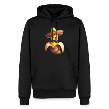 Cinco de Mayo Banane mit Schnurrbart - Männer Premium Bio Hoodie - Schwarz - Vorne - Nico (187cm)