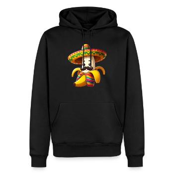 Cinco de Mayo Banane mit Schnurrbart - Männer Premium Bio Hoodie - Schwarz - Vorne - Nico (187cm)