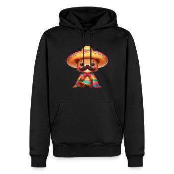 Cinco de Mayo Bär mit Schnurrbart - Männer Premium Bio Hoodie - Schwarz - Vorne - Nico (187cm)