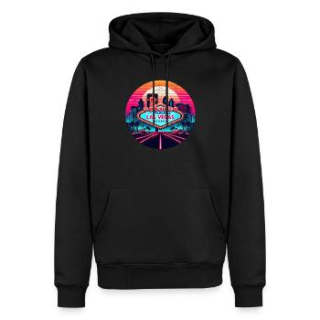 Sunset over Las Vegas - Men’s Premium Organic Hoodie - black - Front - Nico (187cm)