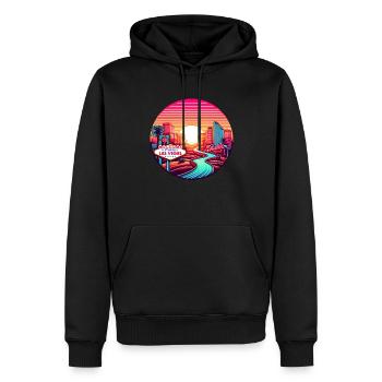 Sunset over Las Vegas - Men’s Premium Organic Hoodie - black - Front - Nico (187cm)