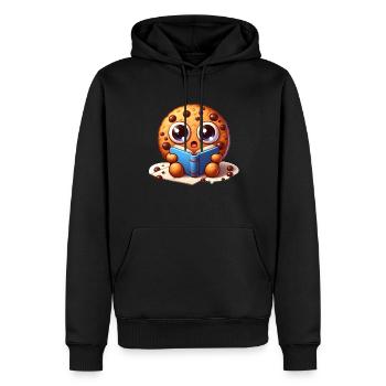 Cookie Bookworm - Men’s Premium Organic Hoodie - black - Front - Nico (187cm)