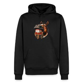 Pasta Lover Horse - Men’s Premium Organic Hoodie - black - Front - Nico (187cm)