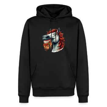 Pasta Lover Horse - Men’s Premium Organic Hoodie - black - Front - Nico (187cm)