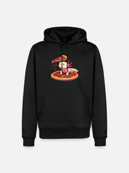 Pizza Party for Axolotl - Men’s Premium Organic Hoodie - black