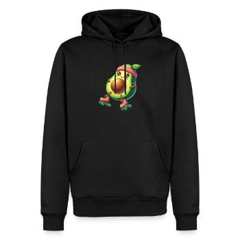 Avocado auf Rollschuhen - Männer Premium Bio Hoodie - Schwarz - Vorne - Nico (187cm)