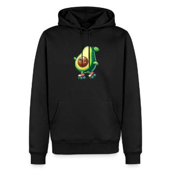 Avocado auf Rollschuhen - Männer Premium Bio Hoodie - Schwarz - Vorne - Nico (187cm)