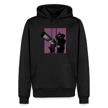 Sternenbeobachtung Astronomie - Männer Premium Bio Hoodie - Schwarz - Vorne - Nico (187cm)