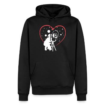 Sternenbeobachtung Astronomie - Männer Premium Bio Hoodie - Schwarz - Vorne - Nico (187cm)