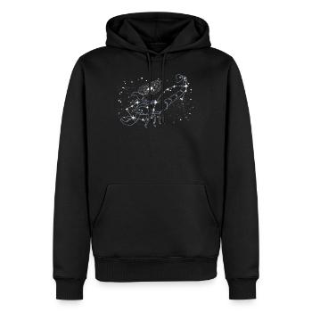 Sternenbeobachtung Astronomie - Männer Premium Bio Hoodie - Schwarz - Vorne - Nico (187cm)