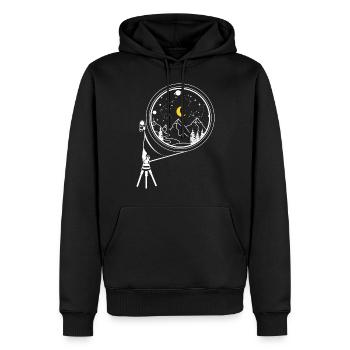 Sternenbeobachtung Astronomie - Männer Premium Bio Hoodie - Schwarz - Vorne - Nico (187cm)