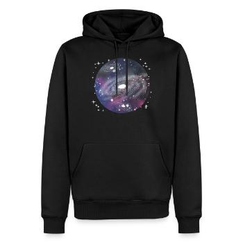 Sternenbeobachtung - Männer Premium Bio Hoodie - Schwarz - Vorne - Nico (187cm)