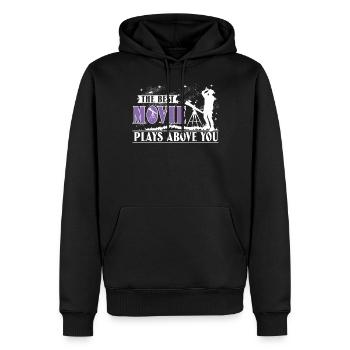 Le meilleur film joue au-dessus de vous - Sweat à capuche Premium bio Homme - noir - Devant - Nico (187cm)