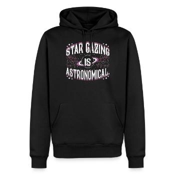 L’observation des étoiles est astronomique. - Sweat à capuche Premium bio Homme - noir - Devant - Nico (187cm)