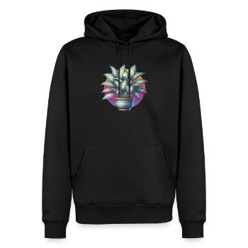 Dieffenbachia-Pflanze im Topf - Männer Premium Bio Hoodie - Schwarz - Vorne - Nico (187cm)
