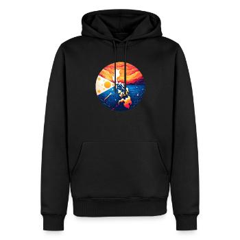 Coucher de soleil sur les Philippines - Sweat à capuche Premium bio Homme - noir - Devant - Nico (187cm)