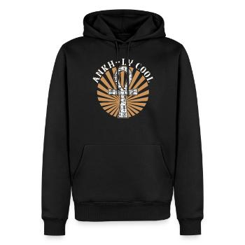 Vraiment cool - Sweat à capuche Premium bio Homme - noir - Devant - Nico (187cm)