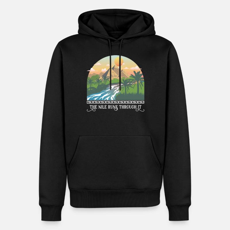 Les courses le traversent - Sweat à capuche Premium bio Homme - noir