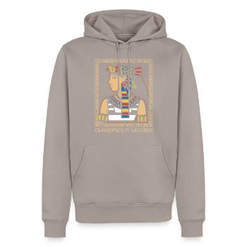 Kleopatra-Licious - Männer Premium Bio Hoodie - Taupe - Vorne - Nico (187cm)