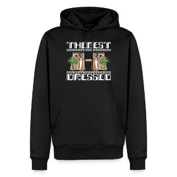 Les mieux habillés - Sweat à capuche Premium bio Homme - noir - Devant - Nico (187cm)