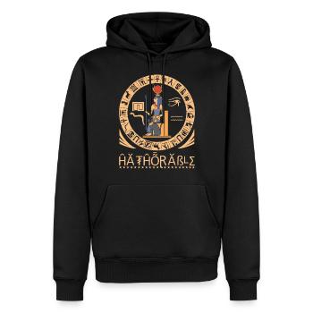 Hathorable - Männer Premium Bio Hoodie - Schwarz - Vorne - Nico (187cm)