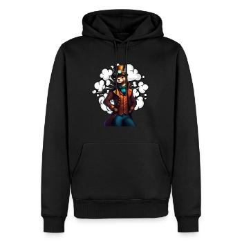 Loutre inventive Steampunk Technikotter - Sweat à capuche Premium bio Homme - noir - Devant - Nico (187cm)