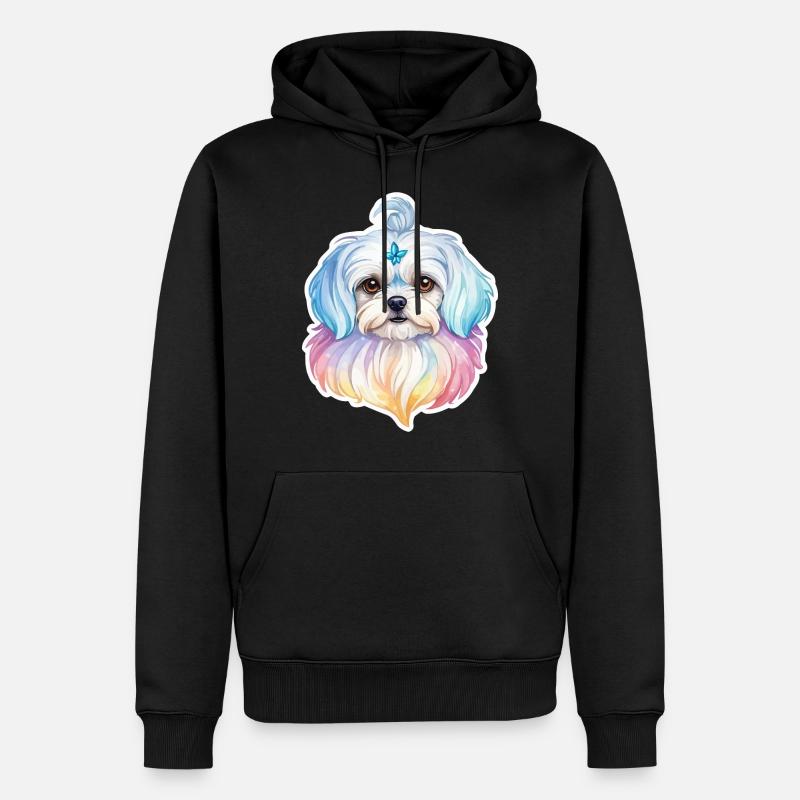 Aquarelles de Malteser - Sweat à capuche Premium bio Homme - noir