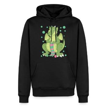 dragon - Sweat à capuche Premium bio Homme - noir - Devant - Nico (187cm)