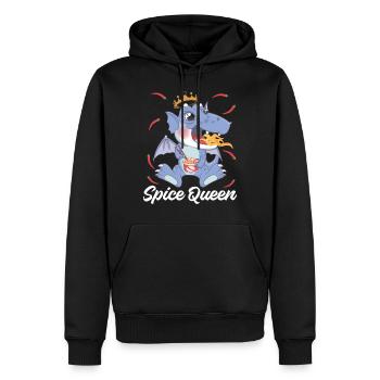 Reine des épices - Sweat à capuche Premium bio Homme - noir - Devant - Nico (187cm)