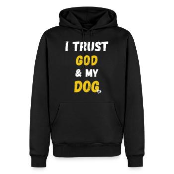 Hund Pfote Hundeliebe Herz Vertrauen Hundebesitzer - Männer Premium Bio Hoodie - Schwarz - Vorne - Nico (187cm)