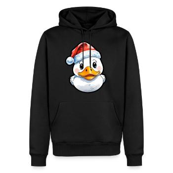 Ente Weihnachten Zeichnung - Männer Premium Bio Hoodie - Schwarz - Vorne - Nico (187cm)