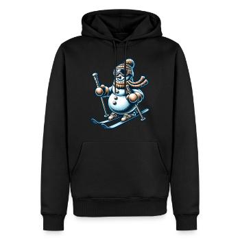 Ski bonhomme de neige - Sweat à capuche Premium bio Homme - noir - Devant - Nico (187cm)