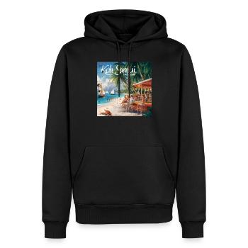 Koh Samui, Thaïlande - Sweat à capuche Premium bio Homme - noir - Devant - Nico (187cm)