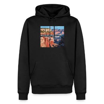 Grand Canyon SkyWalk - Männer Premium Bio Hoodie - Schwarz - Vorne - Nico (187cm)