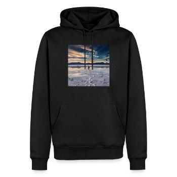 Bonneville Salt Flats Utah - Männer Premium Bio Hoodie - Schwarz - Vorne - Nico (187cm)