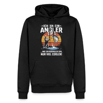 Ich bin ein Angler Opa – cooler Opa Angelshirt - Männer Premium Bio Hoodie - Schwarz - Vorne - Nico (187cm)