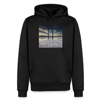 Bonneville Salt Flats Utah - Männer Premium Bio Hoodie - Schwarz - Vorne - Nico (187cm)