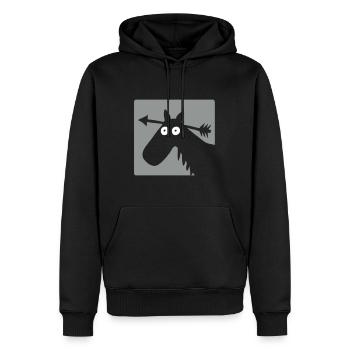 Indianer - Männer Premium Bio Hoodie - Schwarz - Vorne - Nico (187cm)