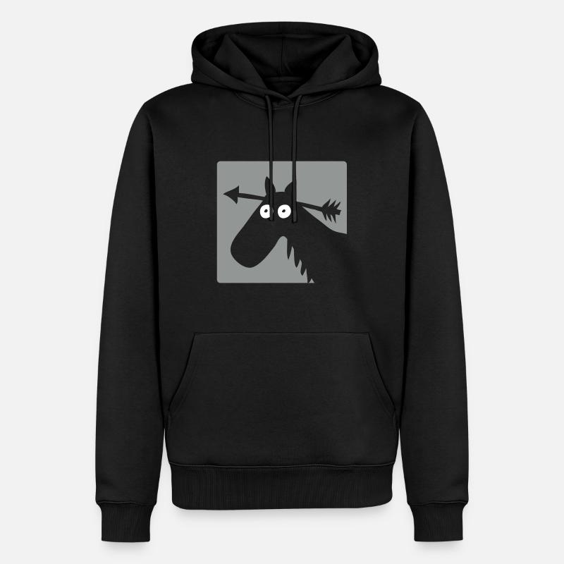 Indien - Sweat à capuche Premium bio Homme - noir