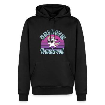 Malle - Männer Premium Bio Hoodie - Schwarz - Vorne - Nico (187cm)