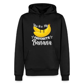 Tu es ma banane préférée - Sweat à capuche Premium bio Homme - noir - Devant - Nico (187cm)
