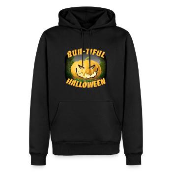 Halloween Kürbis - Männer Premium Bio Hoodie - Schwarz - Vorne - Nico (187cm)