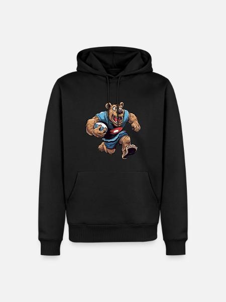 Bears Rugby Player - Men’s Premium Organic Hoodie - black