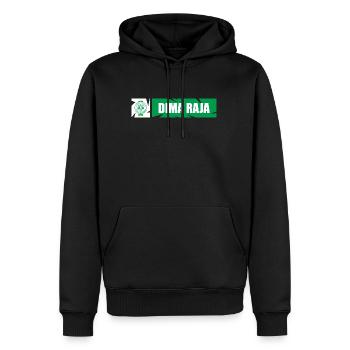 DIMA RAJA - Sweat à capuche Premium bio Homme - noir - Devant - Nico (187cm)