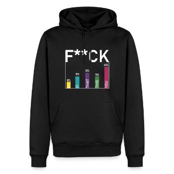 Fuck statistiques - Sweat à capuche Premium bio Homme - noir - Devant - Nico (187cm)