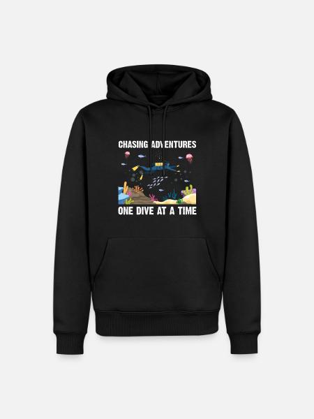 Plongée Aventure Plongeurs Mer Océan - Sweat à capuche Premium bio Homme - noir